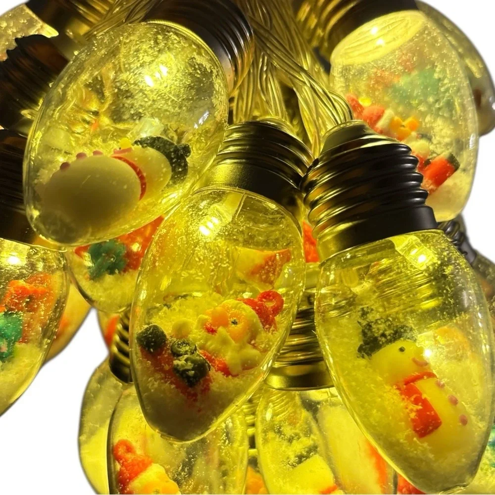 New 16.6Ft Christmas Lights for Indoor Room Decorations 30 LED Snow Globe Bulbs